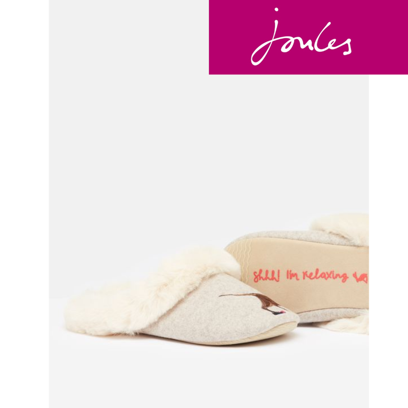 Joules Slippet Luxe Slip On Character Slippers - Sausage Dog -1